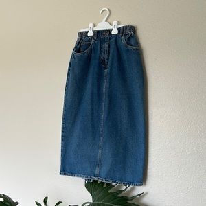 Vintage Women’s LL Bean Denim Skirt- Western Denim